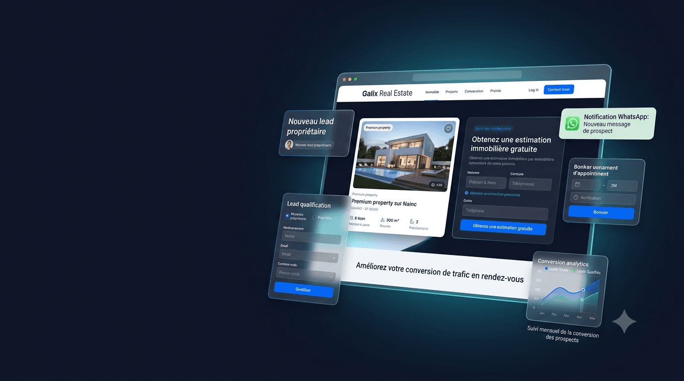 Dashboard de conversion immobilière